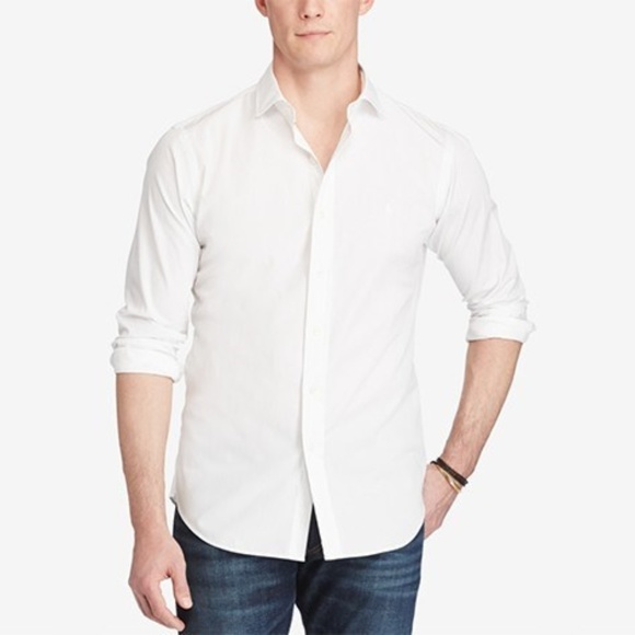 ralph lauren white poplin shirt